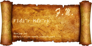 Flór Márk névjegykártya